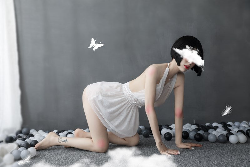 Sheer Backless Nightdress