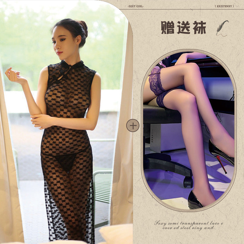 Sheer Qipao Dress