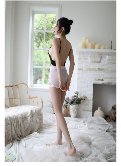 High-Slit Swimwear Bodysuit