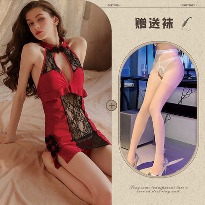 Sheer Qipao Teddy