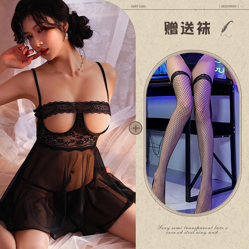 Sheer Open Crotch Nightie