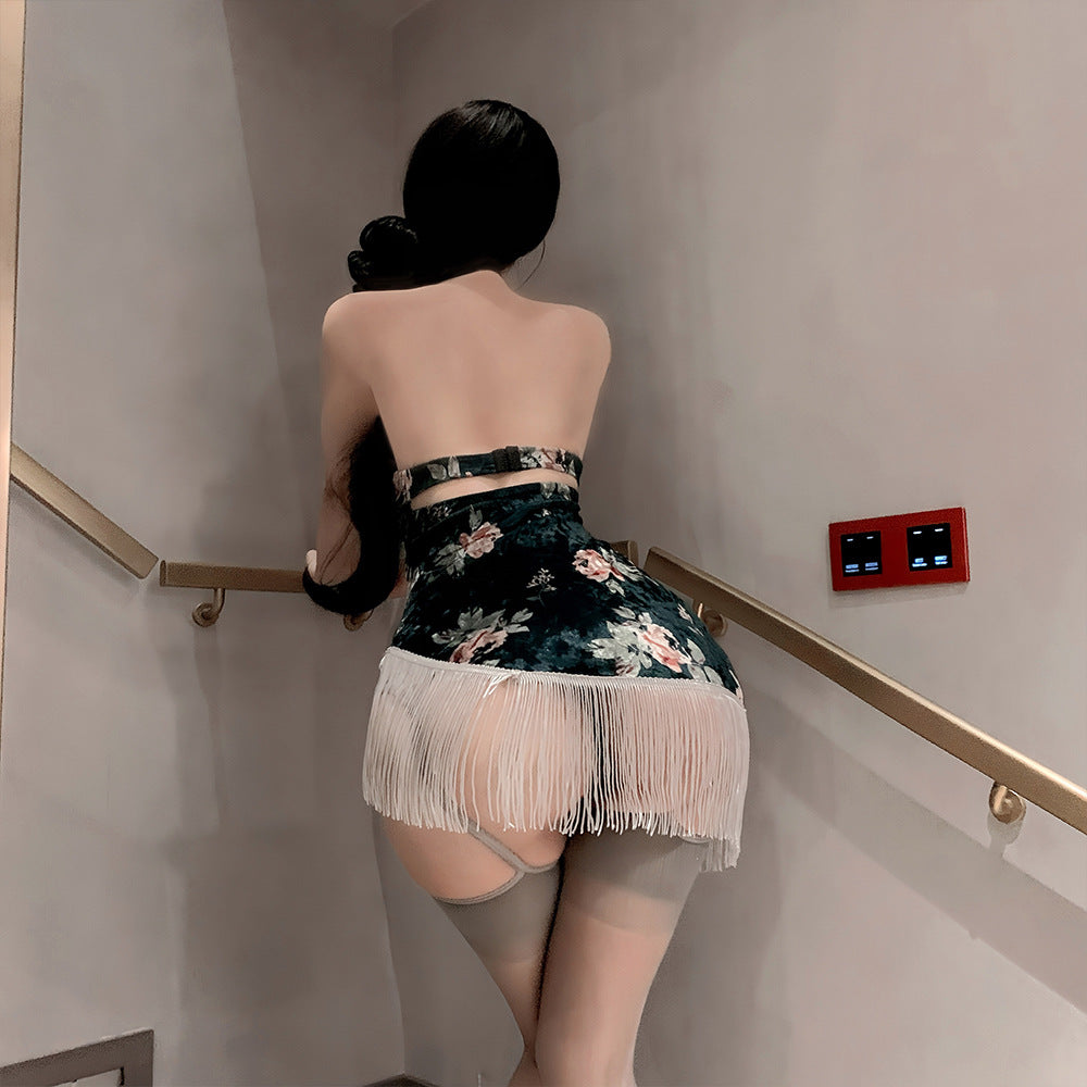 Velvet Qipao Dress 
