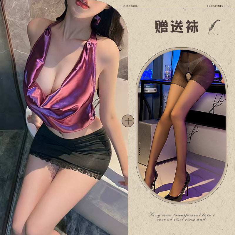 Purple Secretary Dress