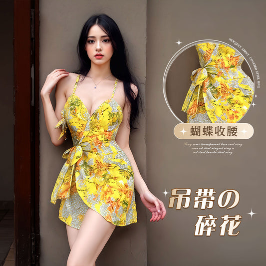 Yellow Lace Chemise 