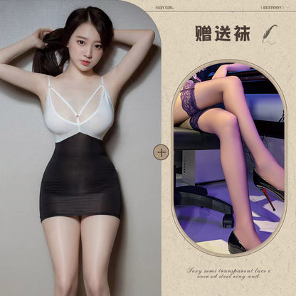 Secretary Deep V Dress