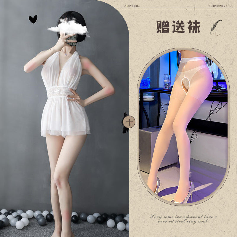 Sheer Backless Nightdress