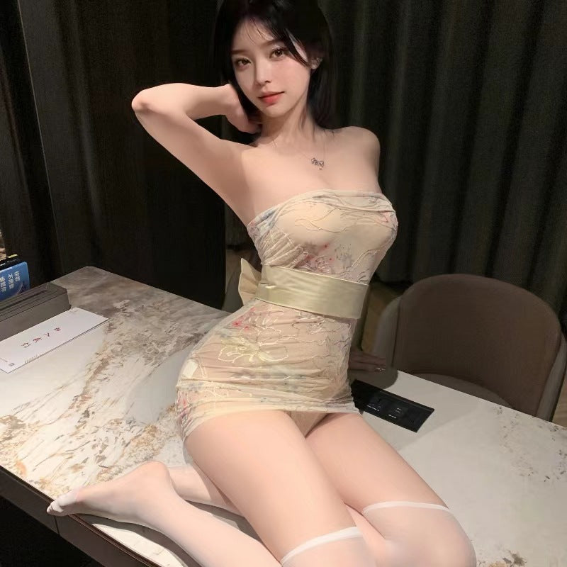 Embroidered Kimono Dress