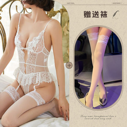 Lace Bodysuit with Backless Design