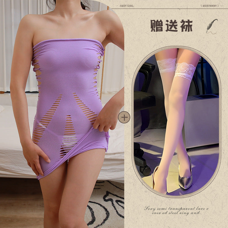 Ripped Bodycon Mini Dress