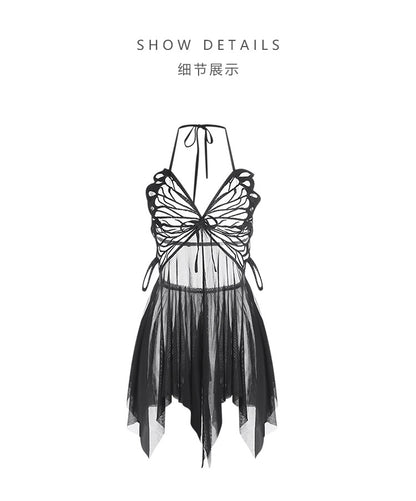 Butterfly Sheer Lingerie Nightgown