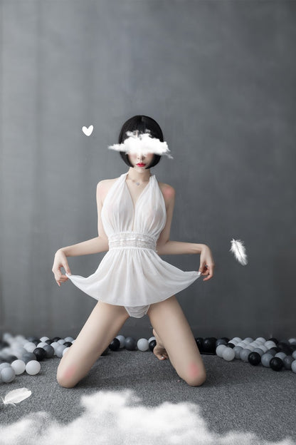 Sheer Backless Nightdress