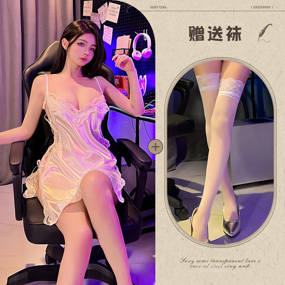 Silk Slit Nightdress