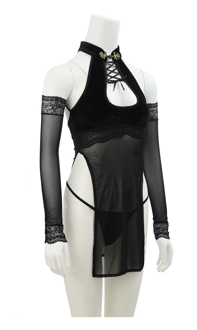 Slit Cheongsam Roleplay Costume Set