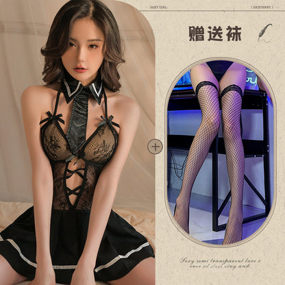 JK Schoolgirl Mesh Lingerie Costume
