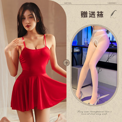 Sheer Backless Chemise