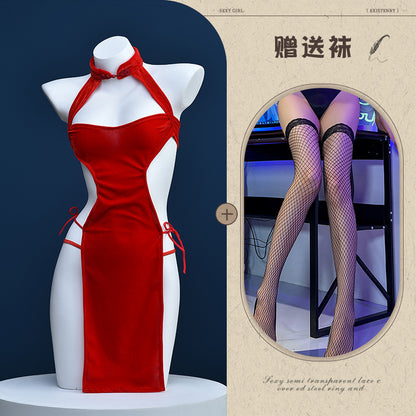 High-Slit Qipao Teddy