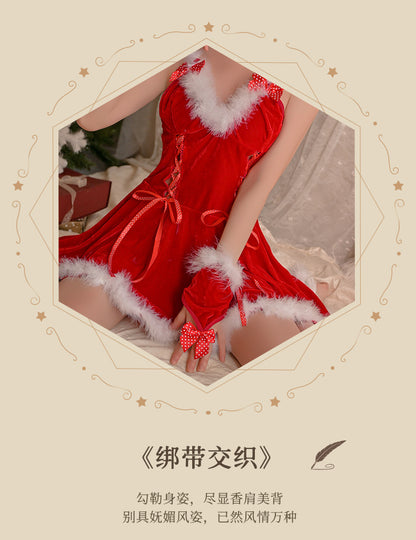 Festive Deep V Party Dress