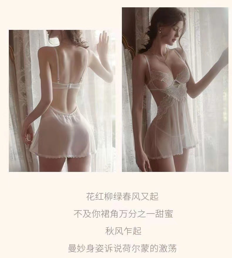 Sexy Women's Pajamas Lace Slim Strap Home Nightdress