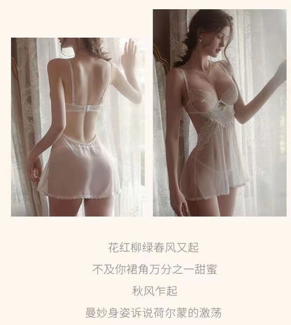 Sexy Women's Pajamas Lace Slim Strap Home Nightdress