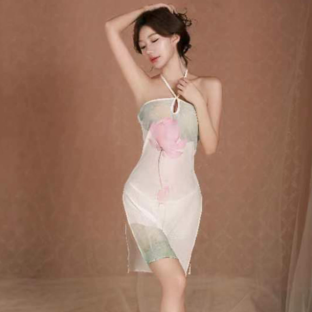 High-Slit Chiffon Dress