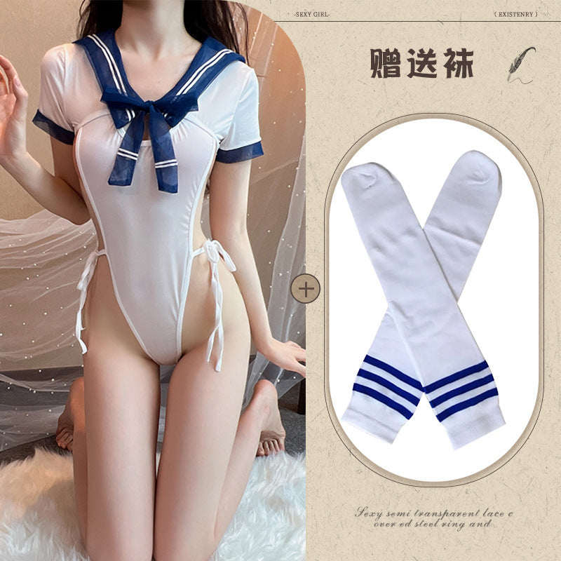 Sheer Open Crotch Teddy