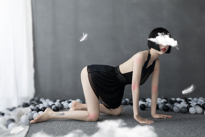 Sheer Backless Nightdress