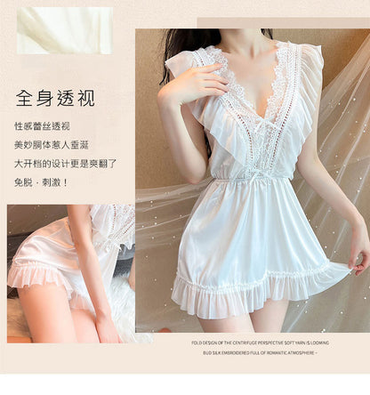 Silk Lace Chemise Set