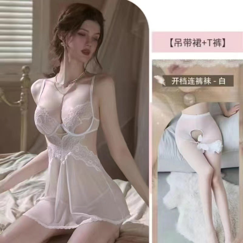 Sexy Women's Pajamas Lace Slim Strap Home Nightdress