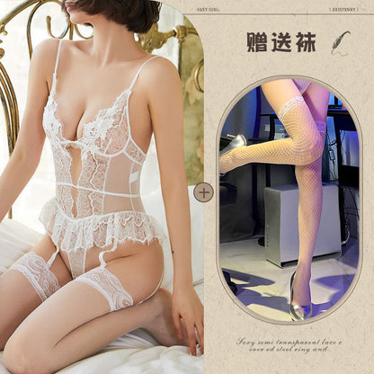Lace Bodysuit with Backless Design
