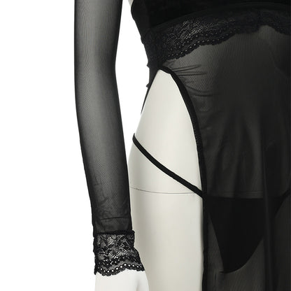 Slit Cheongsam Roleplay Costume Set