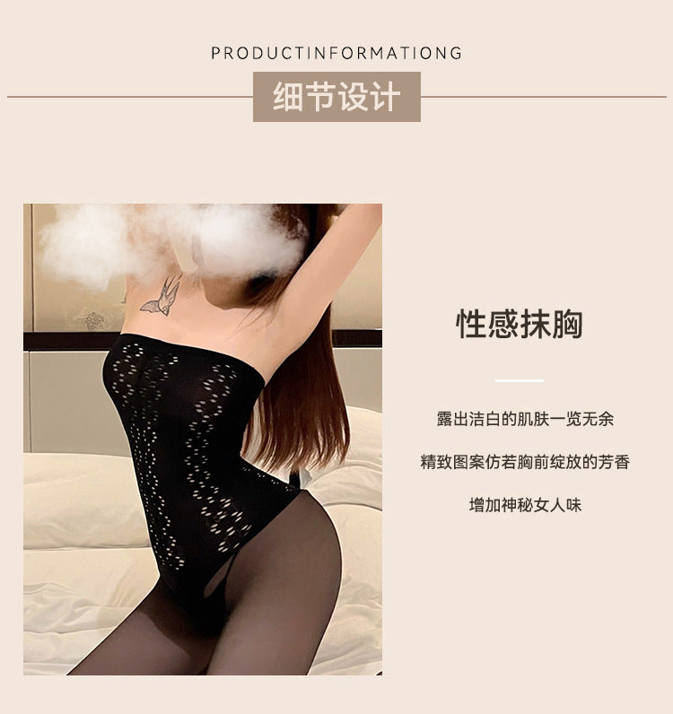 Sexy Mesh Bralette Pajama Set