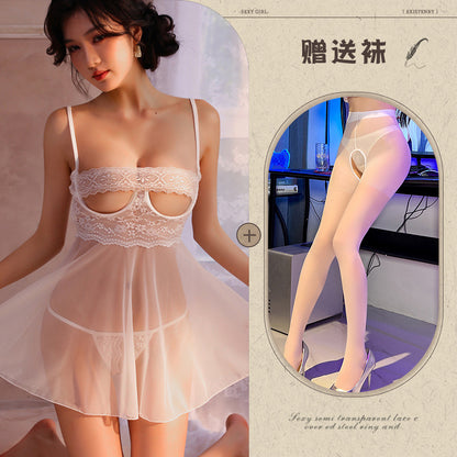 Sheer Open Crotch Nightie