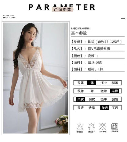 Embroidered Lace Chemise Set