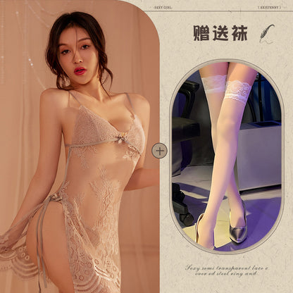 Lace Tie-front Chemise
