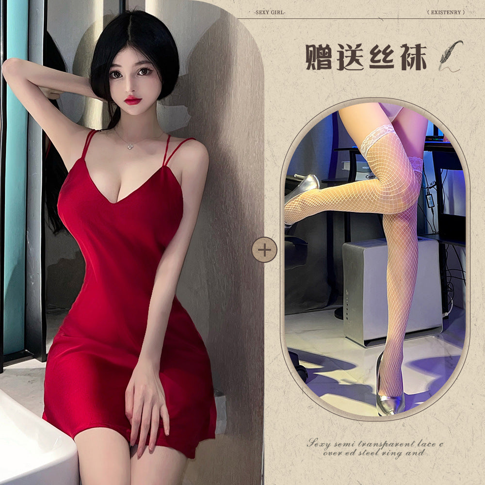 Backless Chemise Set