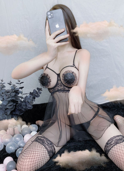 Sheer Push-up Chemise