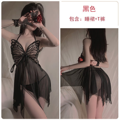 Butterfly Sheer Lingerie Nightgown