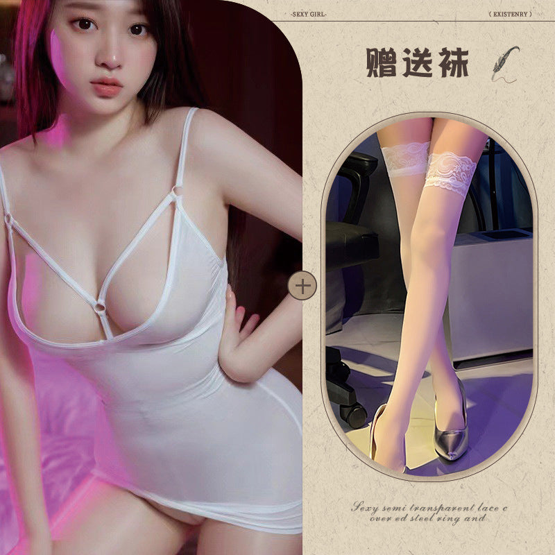 Secretary Deep V Dress