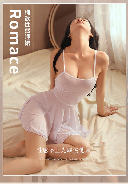 Sheer Backless Chemise