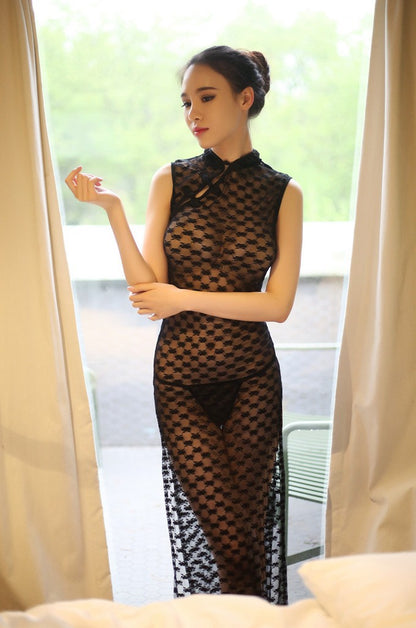 Sheer Qipao Dress