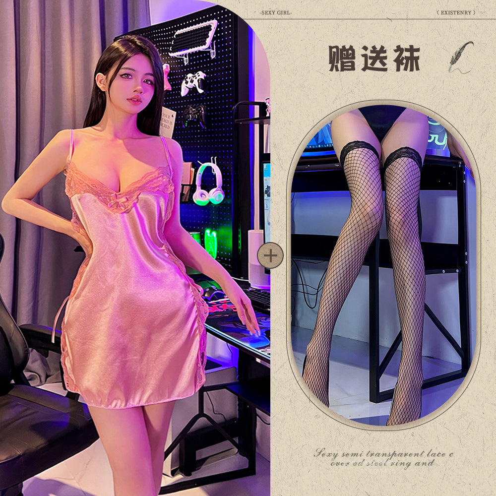 Silk Slit Nightdress