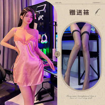 Silk Slit Nightdress