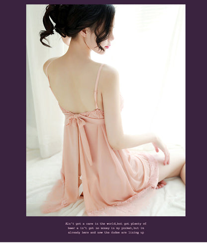 Nude-Tone Lace Pajama Se