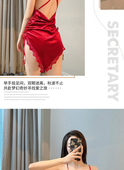 Velvet Tie-front Nightie 