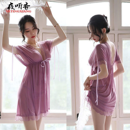 Plus Size Sheer Mesh Babydoll