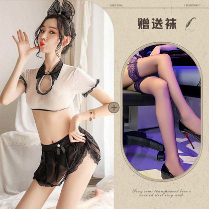 Sheer Waist Cut-out Set