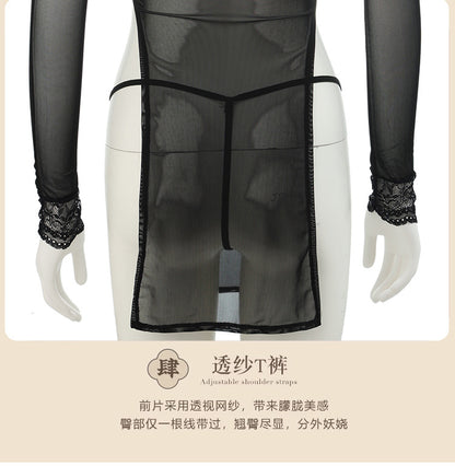 Slit Cheongsam Roleplay Costume Set