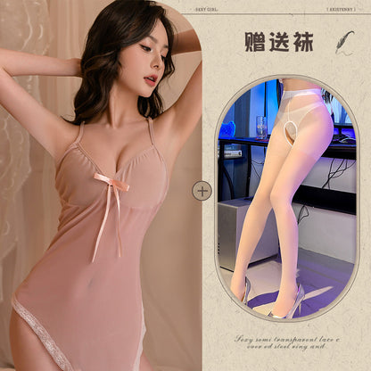 Sheer Mesh Lingerie Sleepwear Set