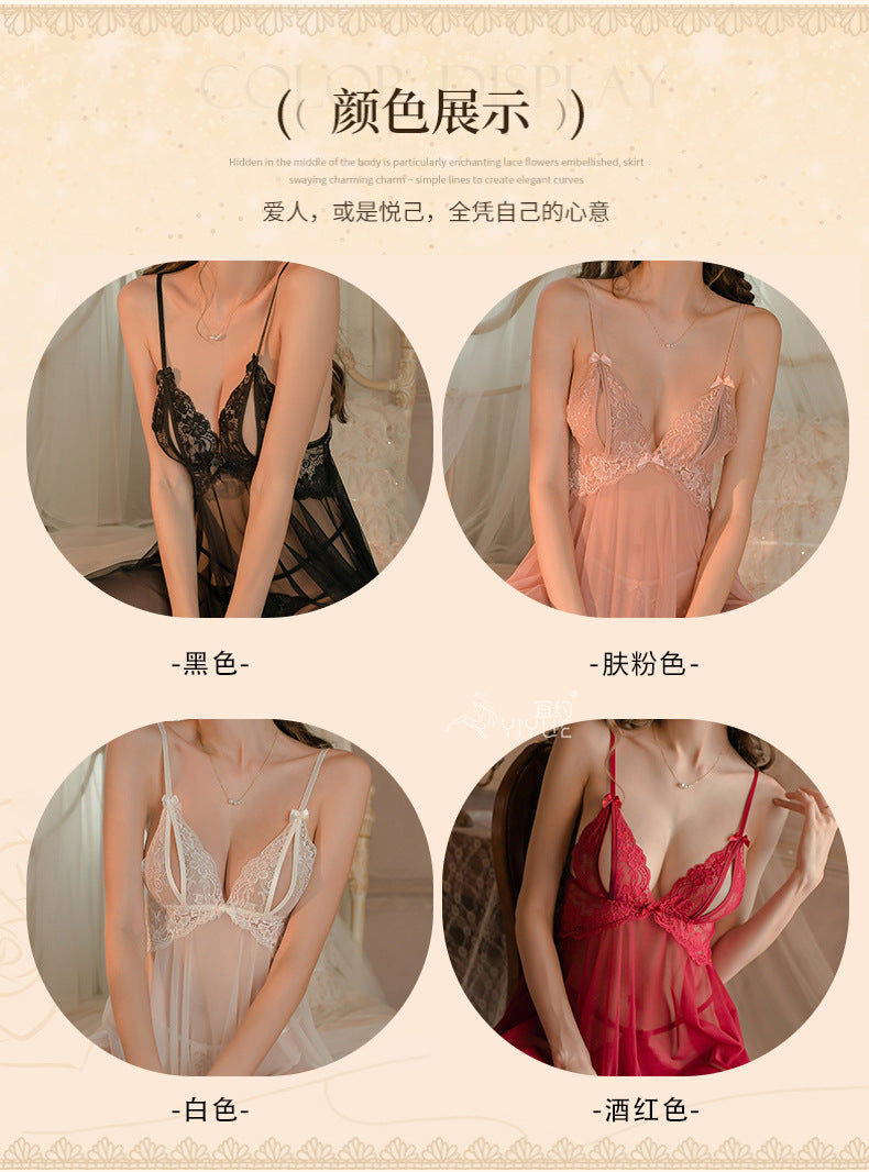 Plus Size Sheer Lace Nightdress