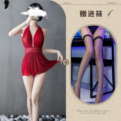 Sheer Backless Nightdress